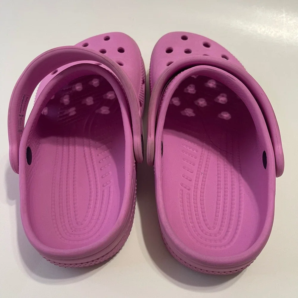 Crocs Kids Classic Clog J2 Pink Slip On‎ Water Friendly Casual Shoes